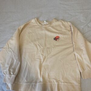 Roxy Cream Sweatshirt with Logo